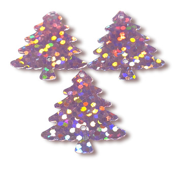 Пайетки елочка 21х18 мм 25 г Розовый