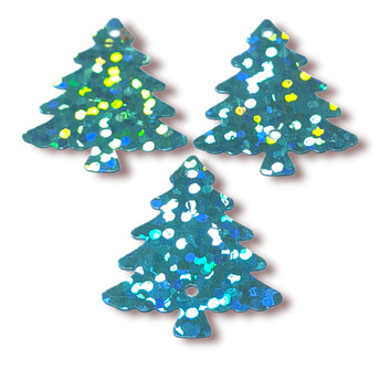 Пайетки елочка 21х18 мм 25 г Голубой
