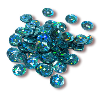 Пайетки круглые 7 мм 25 г Голубой