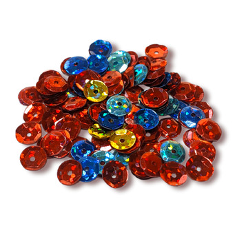 Пайетки круглые 7 мм 25 г Микс