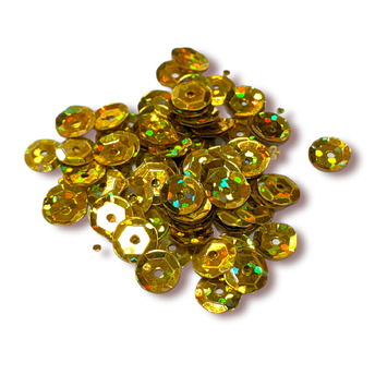 Пайетки круглые 7 мм 25 г Желтый