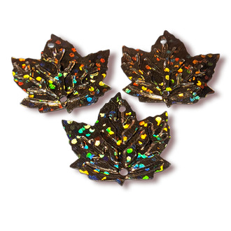 Пайетки листочек 22х22 мм 25 г Коричневый