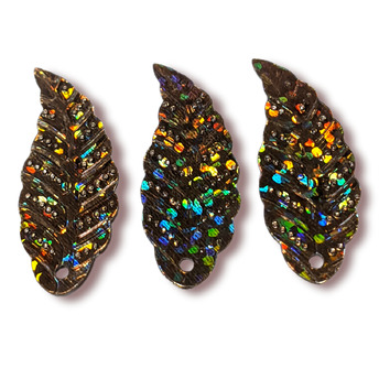 Пайетки листочек 29х11 мм 25 г Коричневый