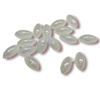 Полубусины Лодочки 25 г 5х10 мм Белый перламутровый АВ +-320 шт.