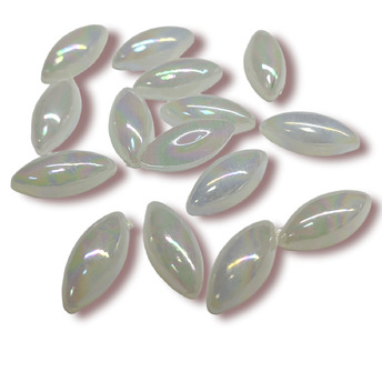 Полубусины Лодочки 25 г 7х15 мм Белый перламутровый АВ +-115 шт.