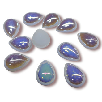 Полубусины с перламутром Капля. 13х18 мм Белый АВ +-35 шт.