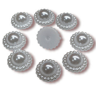 Полубусины Солнышко 25 г 13 мм Белый +-77 шт.