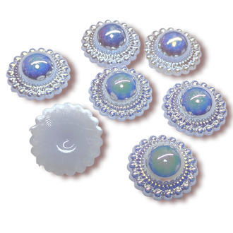 Полубусины Солнышко 25 г 18 мм Белый АВ +-33 шт.