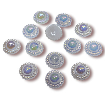 Полубусины Солнышко 25 г 9 мм Белый АВ +-225 шт.