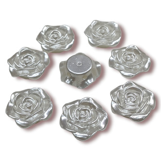 Полубусины пришивные очек 1 20 мм Белый +-25 шт.