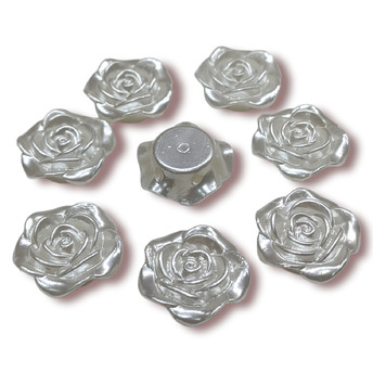 Полубусины пришивные очек 1 20 мм Белый +-25 шт.