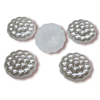 Полубусины Малина 25 г 18 мм Белый +-32 шт.