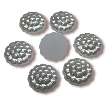 Полубусины Малина 25 г 16 мм Белый +-40 шт.