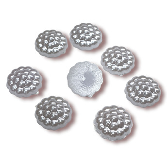 Полубусины Малина 25 г 13 мм Белый +-73 шт.