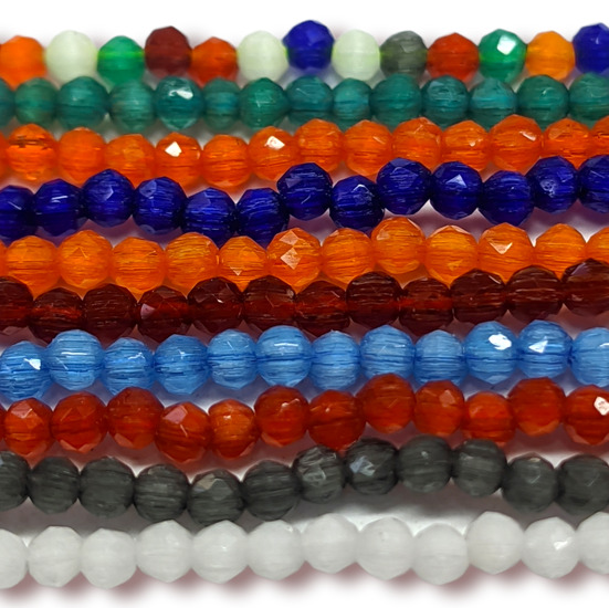 Бусины Шпинель Кошачий глаз, огранка круглая 2 мм Ø 0,5 мм 200 шт. нить 37 см Белый 10К