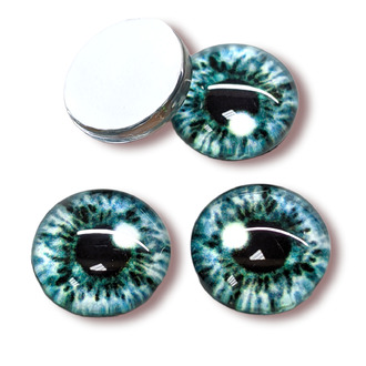 Глаза для игрушек Живые стеклянные 14 мм Серый 8 пар _ГС14004