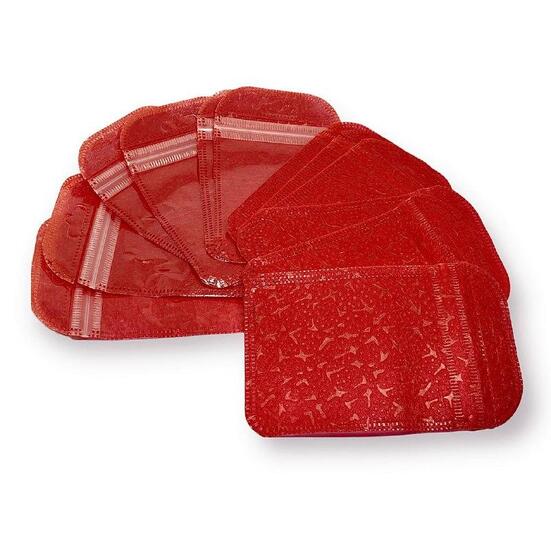 Пакет Zip- lock для изделий, Полупрозрачный, цвет красный, размер 7х11 см, в уп. +-50 шт