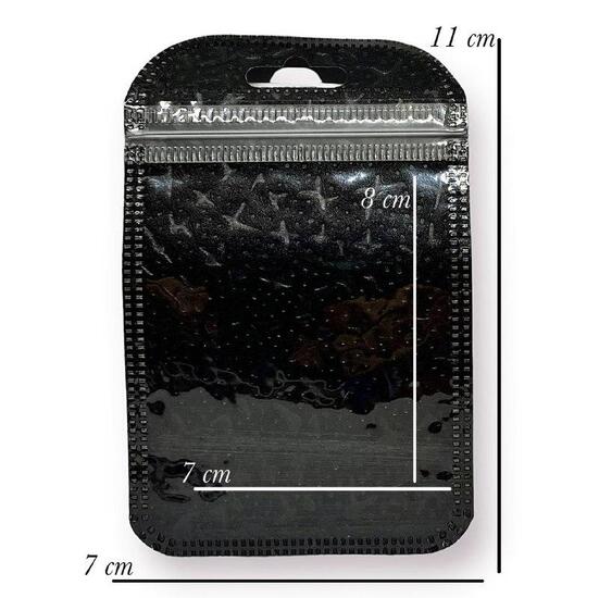 Пакет Zip- lock для изделий, Полупрозрачный, цвет черный , размер 7х11 см, в уп. +-50 шт