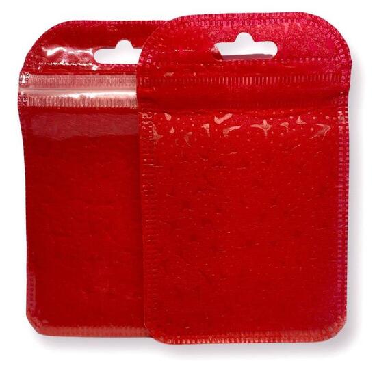 Пакет Zip- lock для изделий, Полупрозрачный, цвет красный, размер 7х11 см, в уп. +-50 шт