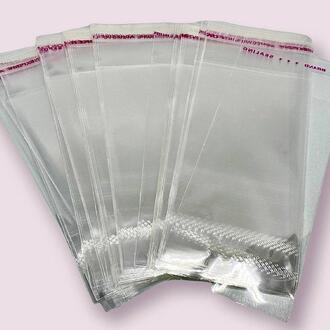 Пакет на липкой ленте для изделий, Прозрачный, размер 6х15см, в уп. +-100 шт.