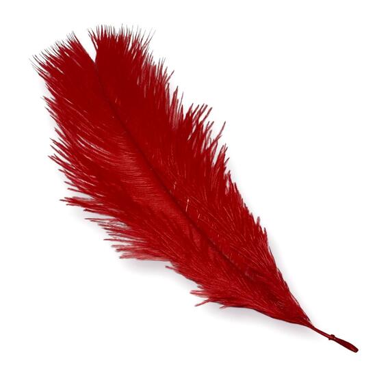 Перья страуса ЮАР 15-20 см 1 шт. Красный