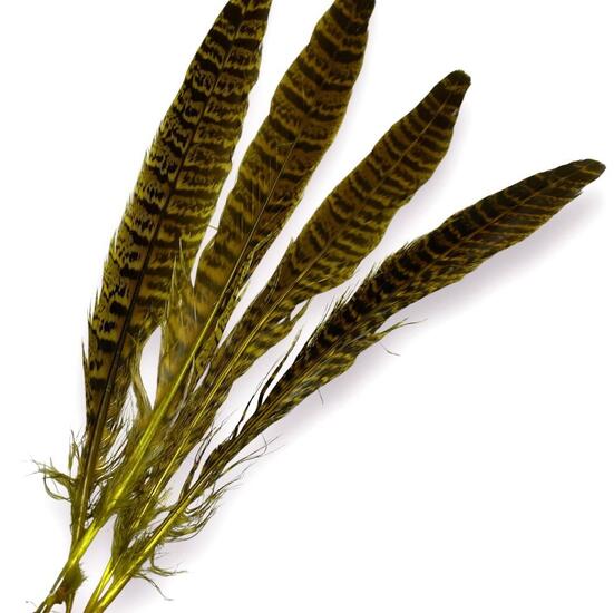 Перья горной куропатки 22-26 см 1 шт. Желтый_ПДД 0213Ж
