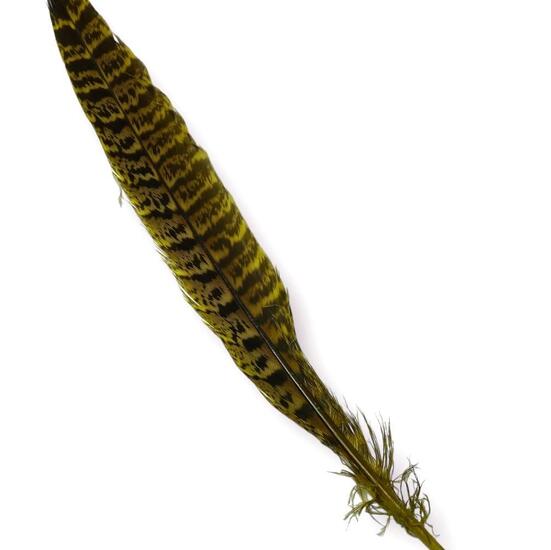 Перья горной куропатки 22-26 см 1 шт. Желтый_ПДД 0213Ж