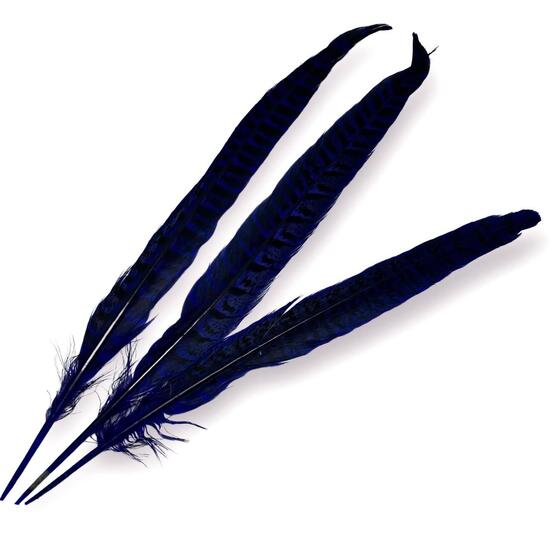 Перья горной куропатки 22-26 см 1 шт. Синий_ПДД 0213С