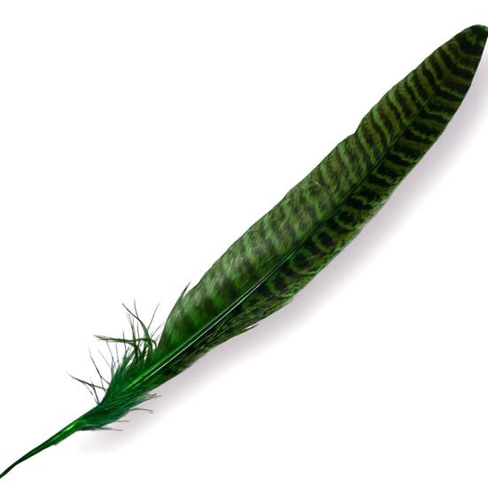 Перья горной куропатки 22-26 см 1 шт. Зеленый_ПДД 0213З