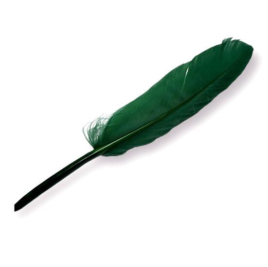 Перья куриные 10-15 см 25 шт. Зеленый_ПДД 048З