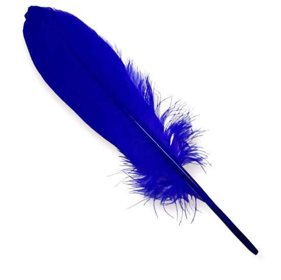 Перья гусиные 15-20 см 25 шт. Синий_ПДД 011С