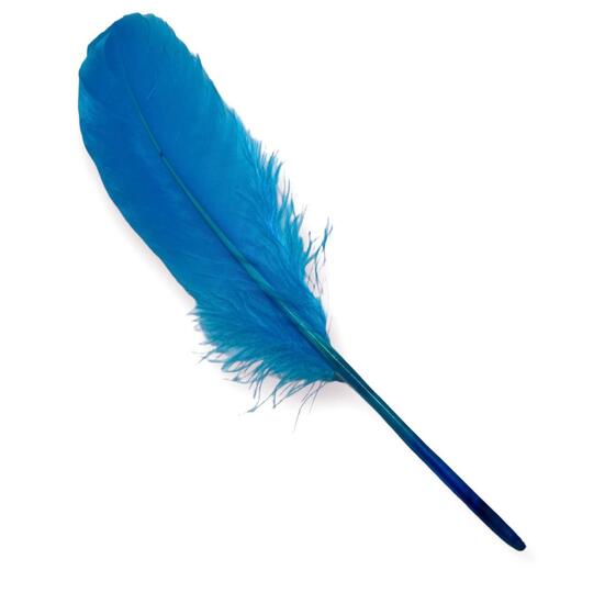 Перья гусиные 15-20 см 25 шт. Светло Синий_ПДД 011СС