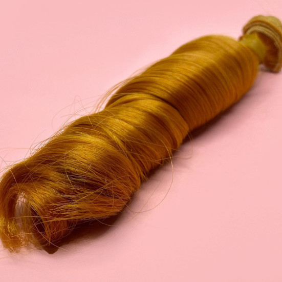 Волосы для кукол термостойкие римского типа миндаль (№16) длина 15 см