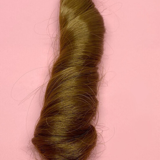 Волосы для кукол термостойкие римского типа светлый Каштан (№12) длина 15 см