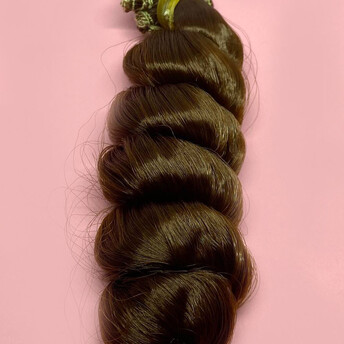 Волосы для кукол термостойкиекудряшки Каштан (№14) длина 15-20 см