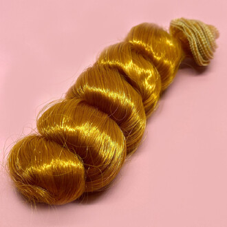 Волосы для кукол термостойкиекудряшки Рыжий (№16) длина 15-20 см