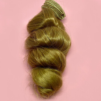 Волосы для кукол термостойкиекудряшки Тёмно русый (№04) длина 15-20 см