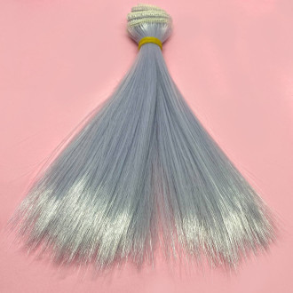 Волосы для кукол термостойкие прямые Лиловый (№6) длина 15 см