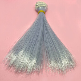 Волосы для кукол термостойкие прямые Лиловый (№6) длина 15 см