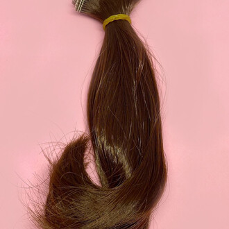 Волосы для кукол Kerr Ye Luoli прямые каре Каштан (№ 14) длина 15 см