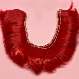 Волосы для кукол короткие Красный (№ 25) длина 5 см