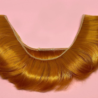 Волосы для кукол короткие Рыжий (№ 16) длина 5 см