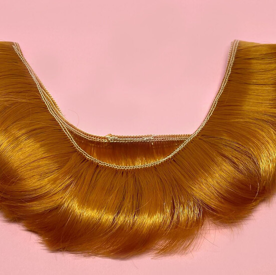 Волосы для кукол короткие Рыжий (№ 16) длина 5 см