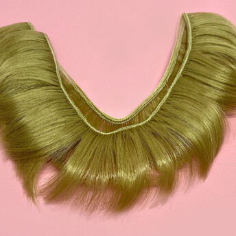 Волосы для кукол короткие Русый (№ 10) длина 5 см