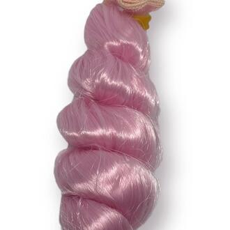 Волосы для кукол термостойкиекудряшки Розовый (№22) длина 15-20 см