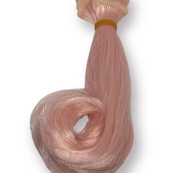 Волосы для кукол Kerr Ye Luoli прямые каре Розовый (№ 62) длина 15 см