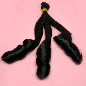 Кукольный парикYe Luoli Тёмный шоколад(№ 28) длина 20 см