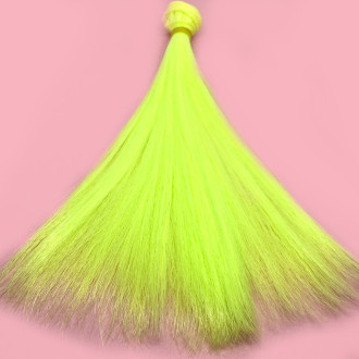 Волосы для кукол прямые Ярко салатовый (№ 40) длина 20 см