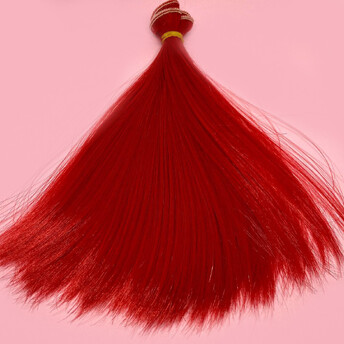 Волосы для кукол прямые Красный (№ 25) длина 20 см