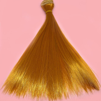 Волосся для ляльок пряме Рудий (№ 16) довжина 20 см